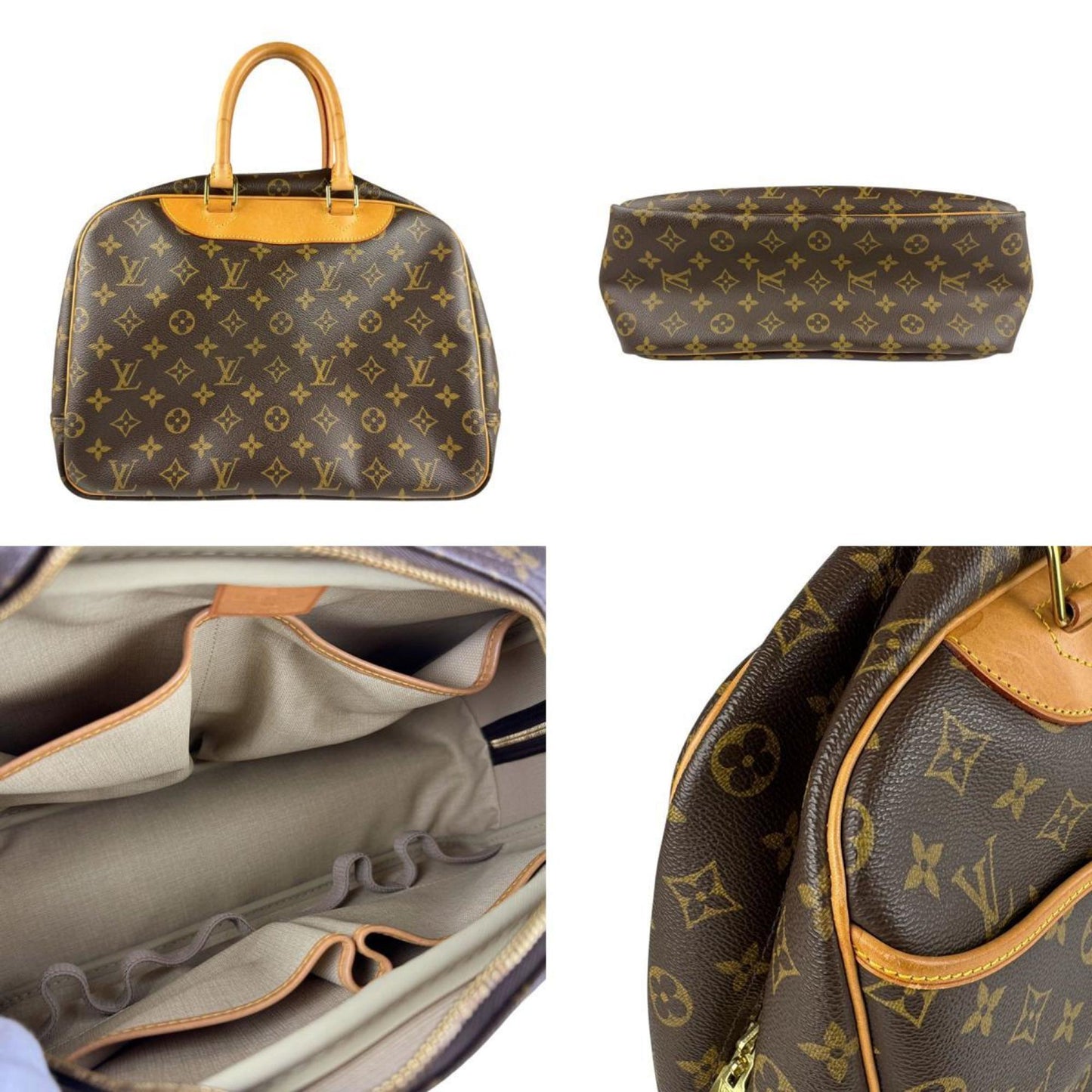Louis Vuitton Louis Vuitton Handbag Monogram Deauville Canvas Brown