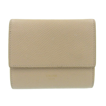 Celine Trifold Wallet 10B573Bel Wallet Leather Beige