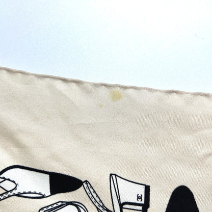 Chanel Chanel Pump Motif Apparel Stole Large Scarf Muffler Silk