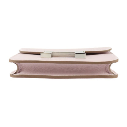 Hermes Constance Pouch - Evercolor Mauve Pale Compact Wallet Coin B Engraved 2414033007097R1