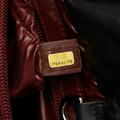 Chanel Coco Mark Cocoon Matelasse Handbag Tote Bag Black Nylon Leather