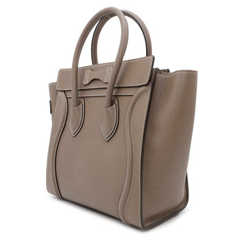 Celine Handbag Luggage Micro Shopper Leather 189793 Celine Bag Greige