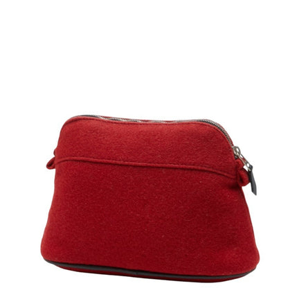 Hermes Bolide Pouch 20 Red Wool