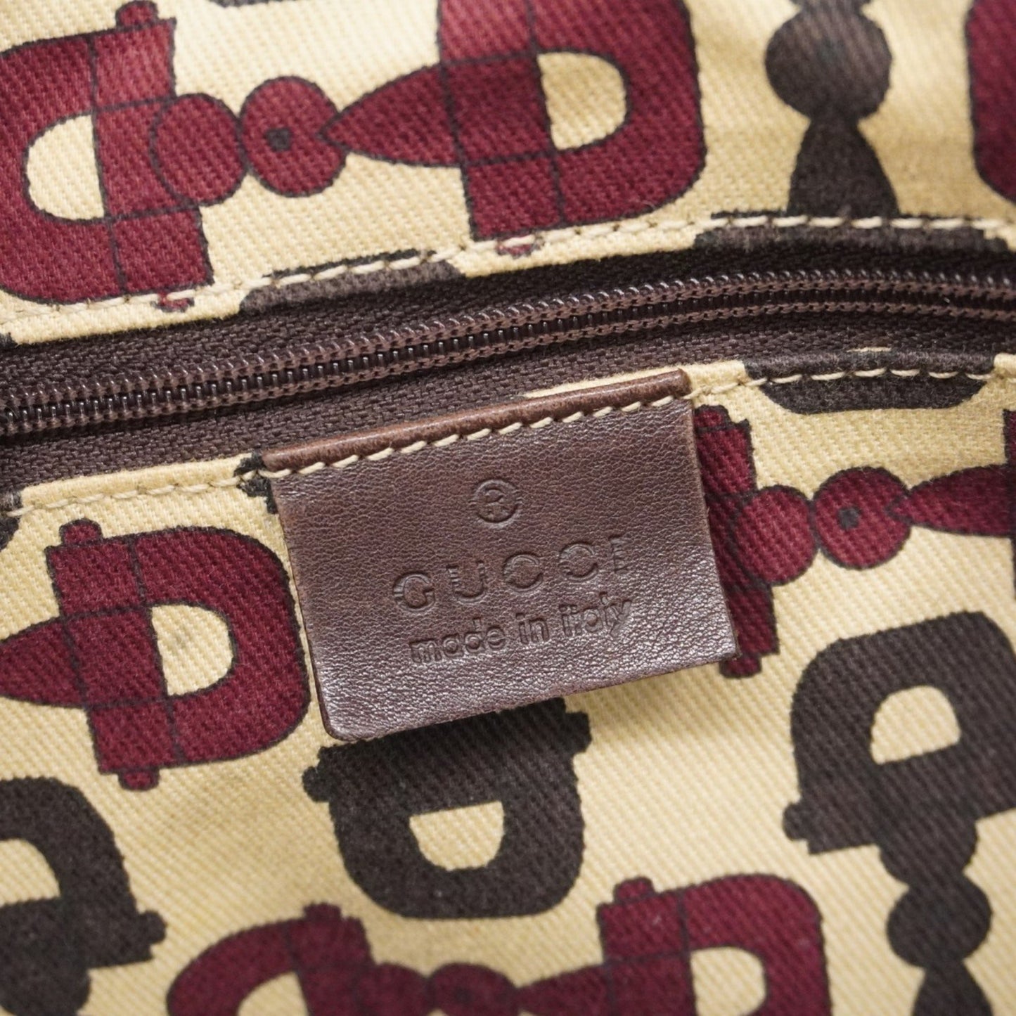 Gucci Tote Bag Guccissima Princess 163805 Leather Brown Champagne