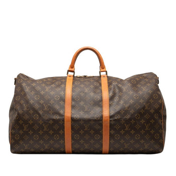 Louis Vuitton Monogram Keepall Bandouliere 60 Boston Bag/Travel Bag M41412 Brown Leather