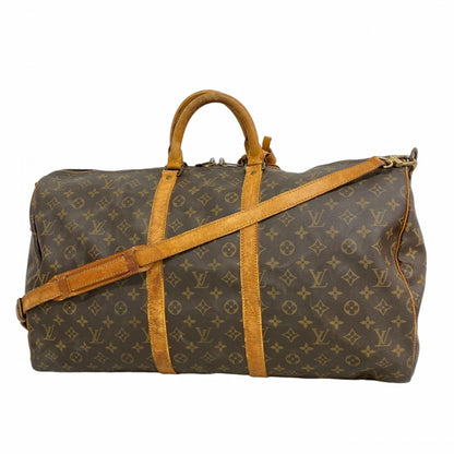 Louis Vuitton Monogram Keepall Bandouliere 55 Boston Bag M41414 Brown