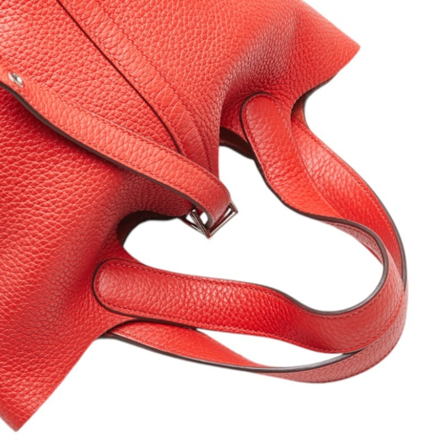 Hermes Herms Picotin Lock Pm Handbag In Rouge Cazac Red Taurillon Clemence Leather