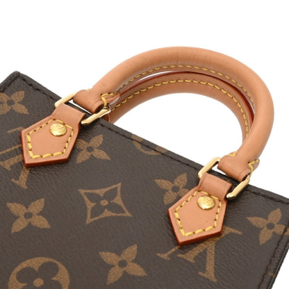 Louis Vuitton Monogram Petite Sac Plat (Old Model) 2-Way Brown M69442