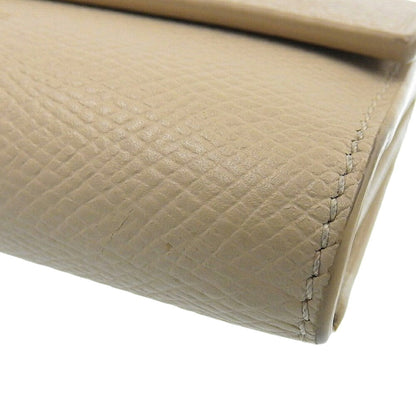 Celine Trifold Wallet 10B573Bel Wallet Leather Beige