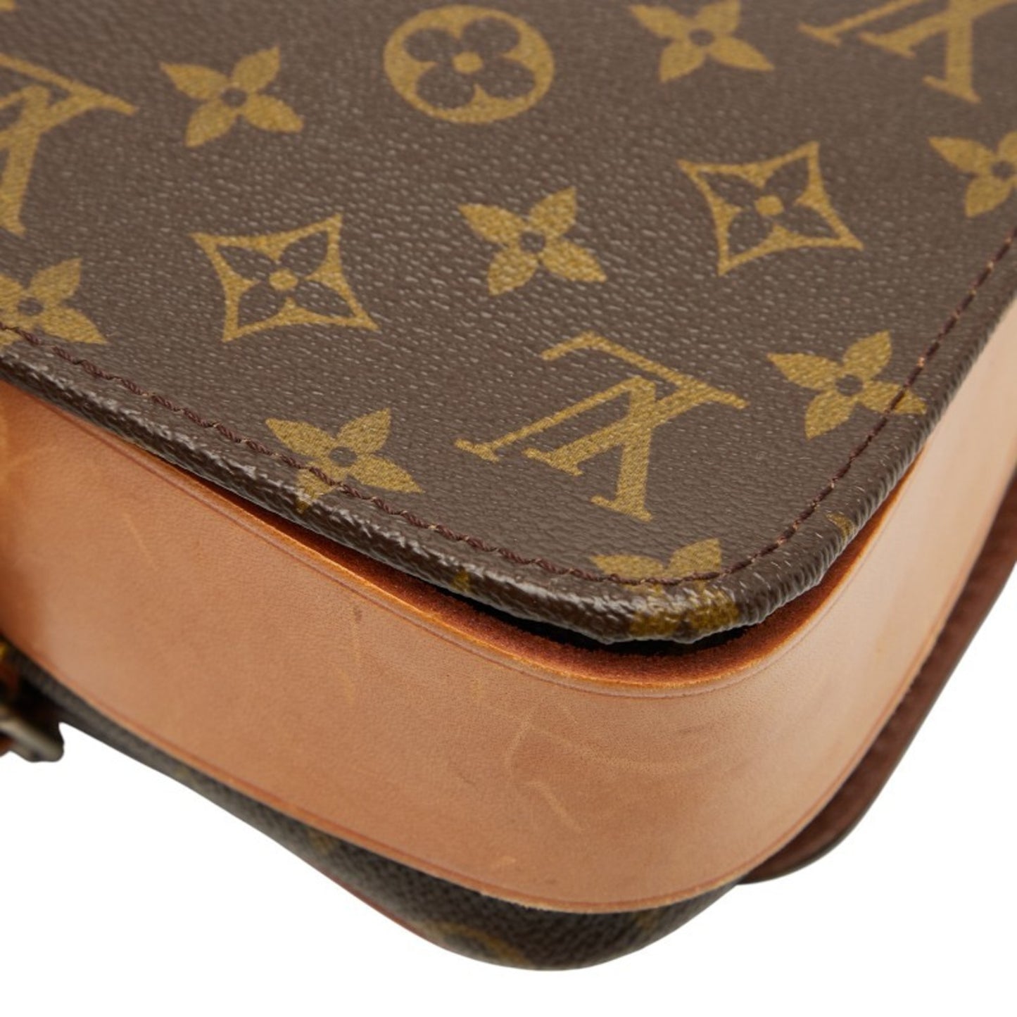 Louis Vuitton Monogram Carte Cher Mm Crossbody Shoulder Bag M51253 Brown Leather