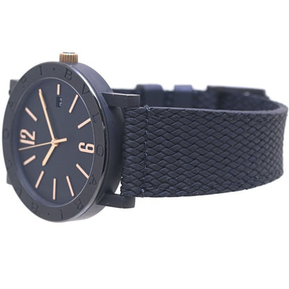 Bvlgari Solotempo Watch 102929 Bb41S Stainless Steel X Rubber