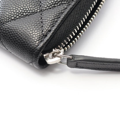 Chanel Matelasse Coco Mark Star Round Wallet In Grained Calfskin Leather