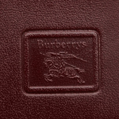 Burberry Nova Check 3-Ring Key Case In Wine Red