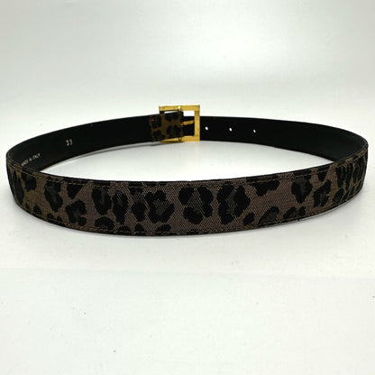Fendi Leopard Belt Brown/Red Goldhardware