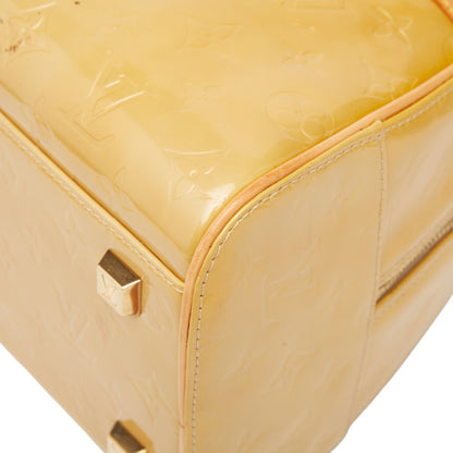 Louis Vuitton Monogram Vernis Tompkin Square Boston Bag/Handbag M91149 In Beige