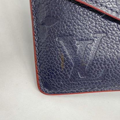 Louis Vuitton Monogram Empreinte Porte Carte Recto Verso Wallet/Coin Case M69420 Marine Rouge