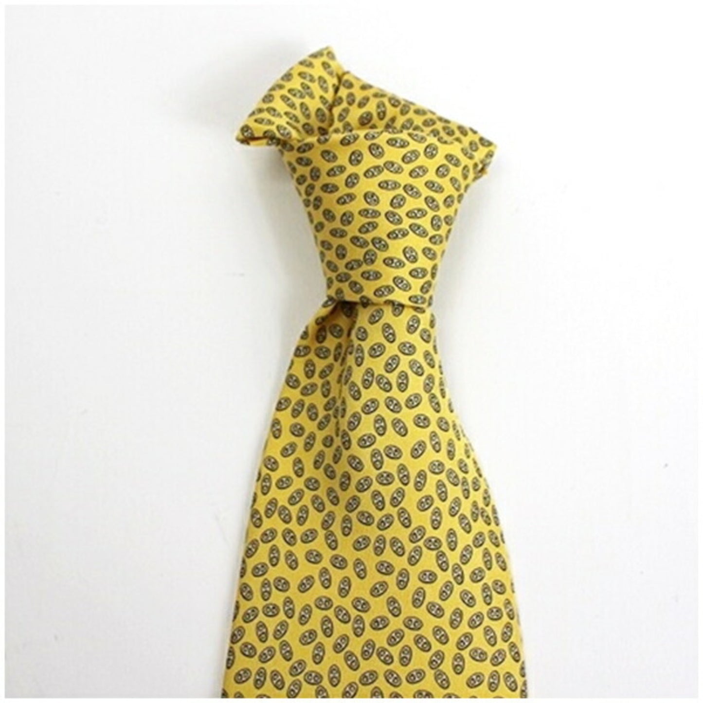 Hermes Silk Necktie Chaine D'Ancre Pattern Hermes