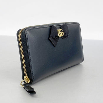 Gucci Gg Marmont Long Wallet 435819 Leather Black