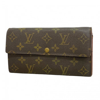 Louis Vuitton Monogram Pochette Porte Monnaie Credit Long Wallet M61726 Brown