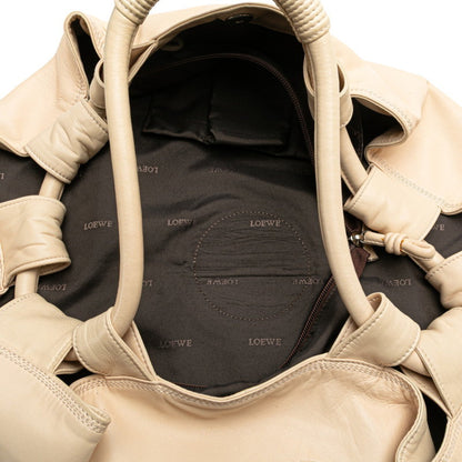 Loewe Anagram Logo Nappa Aire Handbag In Ivory