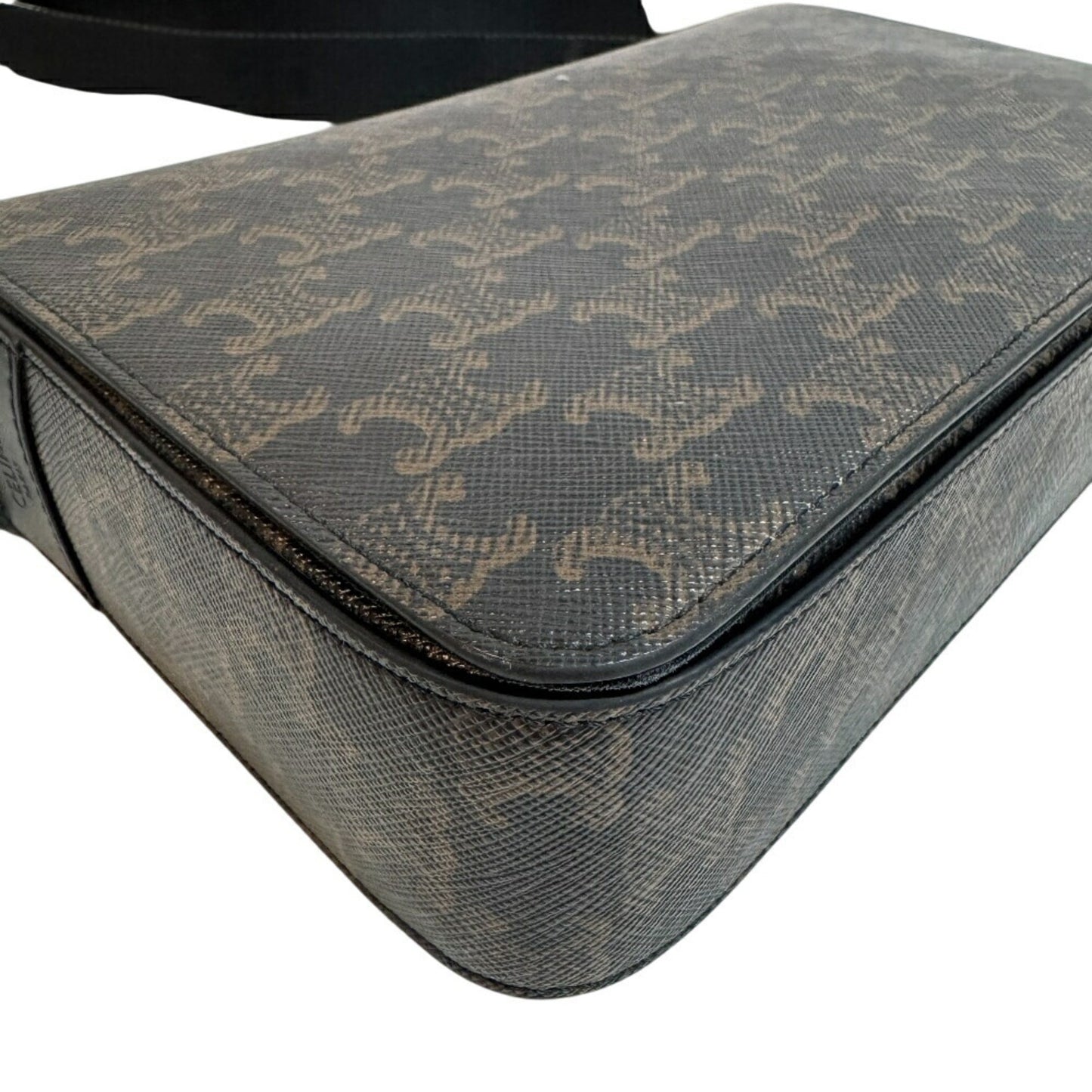 Celine Flap Triomphe Shoulder Bag Brown