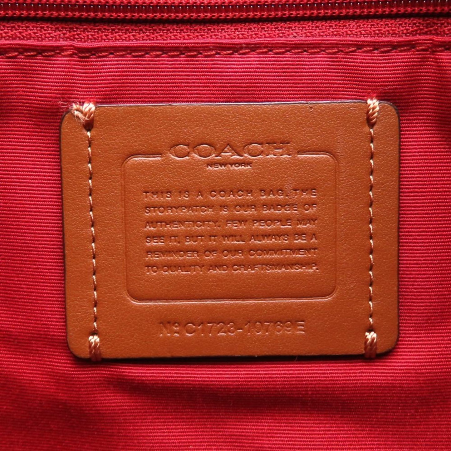 Coach 10769E Shoulder Bag In Denim And Leather