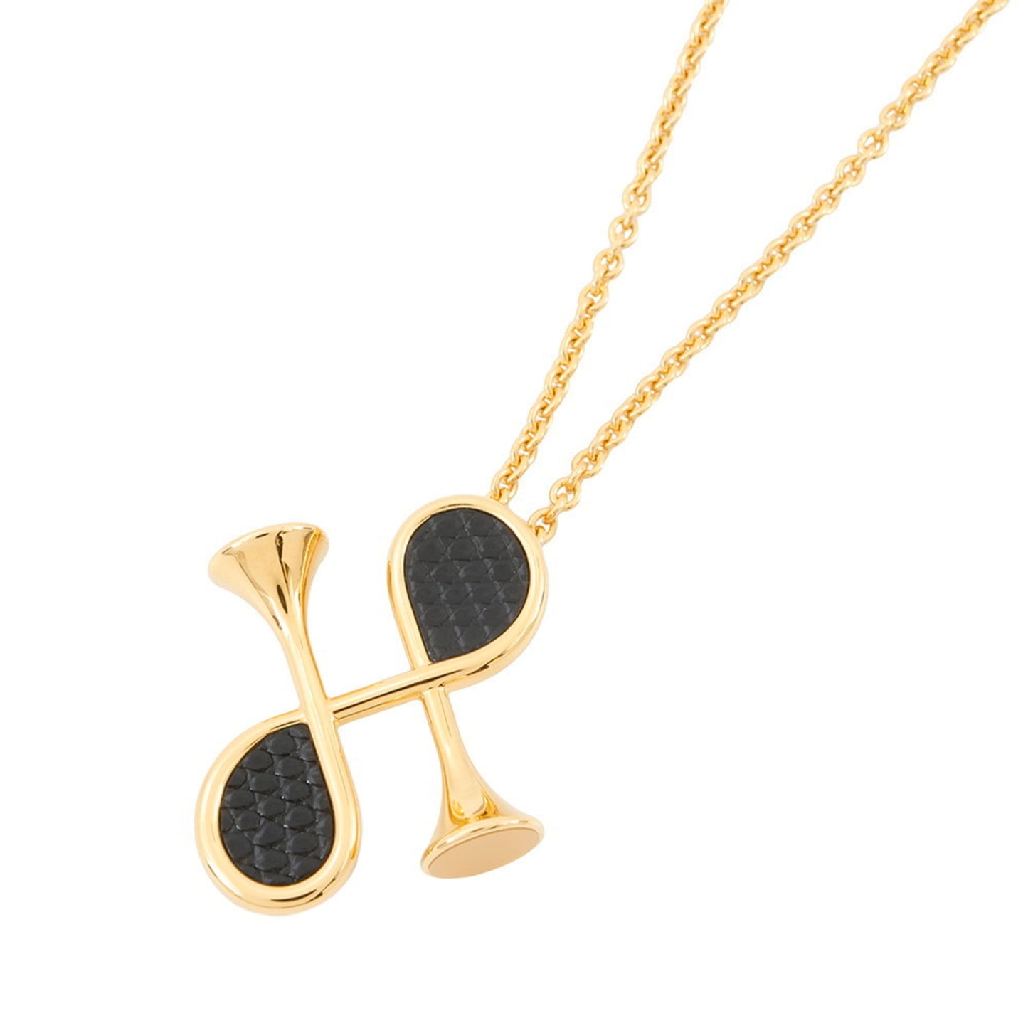 Hermes Collar H Black Necklace