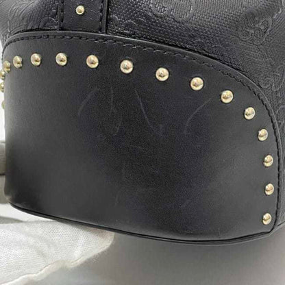 Gucci Shoulder Bag F-22751 Black Bright Diamante Shima 354229 Leather Studs 525040 Gucci Crossbody