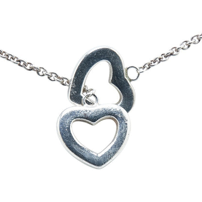 Tiffany Heart Link Lariat Necklace In 925 Sterling Silver