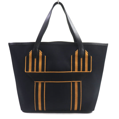 Hermes Pur Sangle Toile Militaire Taurillon Clemence Tote Bag
