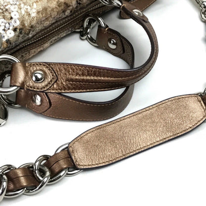 Coach 15269 Madison Sequin Audrey Boston Bag Handbag Sequins
