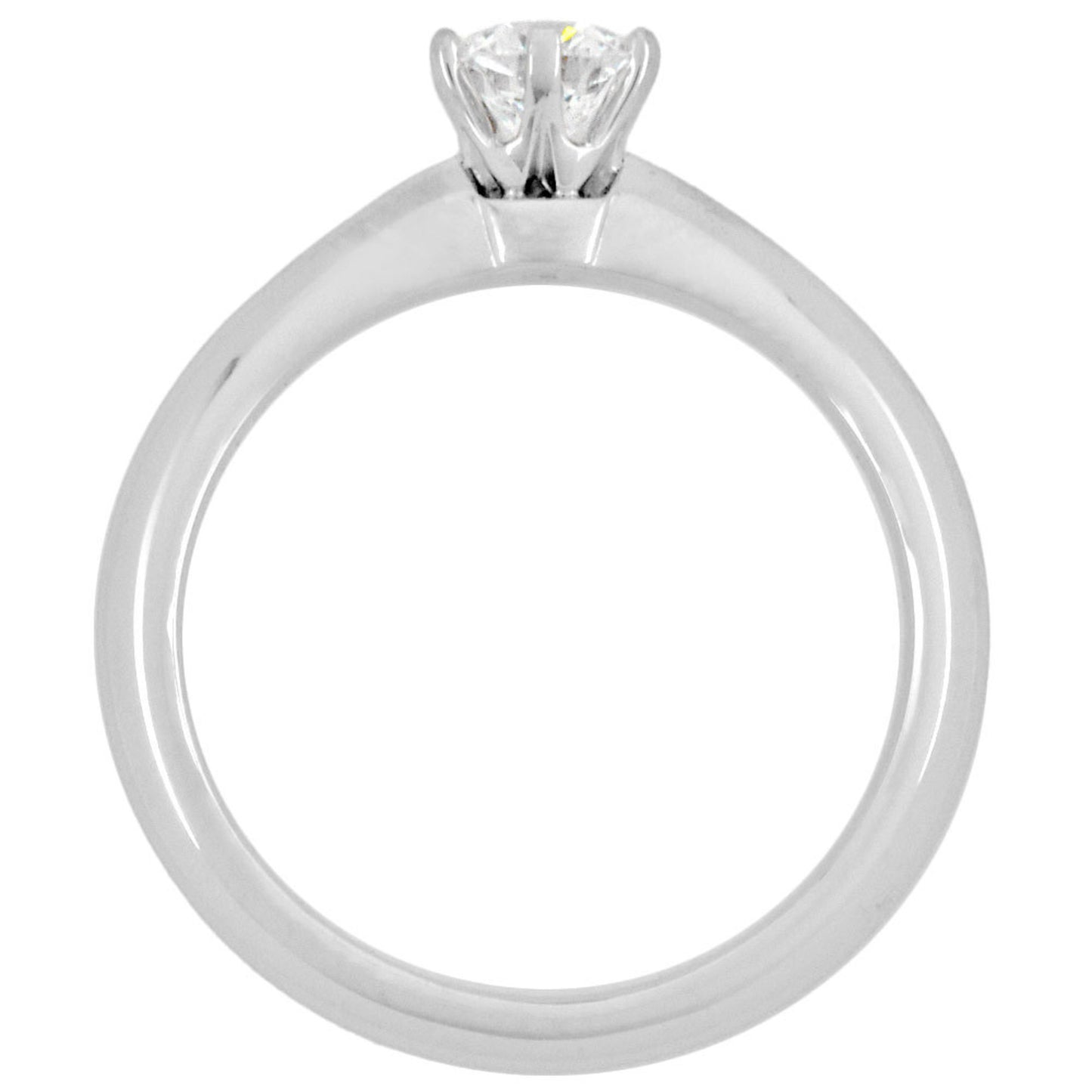 Tiffany & Co. Diamond 0.33Ct (E/Vvs2) Solitaire Ring Approx. Size 7 Pt950