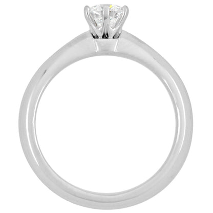 Tiffany & Co. Diamond 0.33Ct (E/Vvs2) Solitaire Ring Approx. Size 7 Pt950