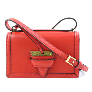 Loewe Shoulder Bag Barcelona Leather Orange Red Gold