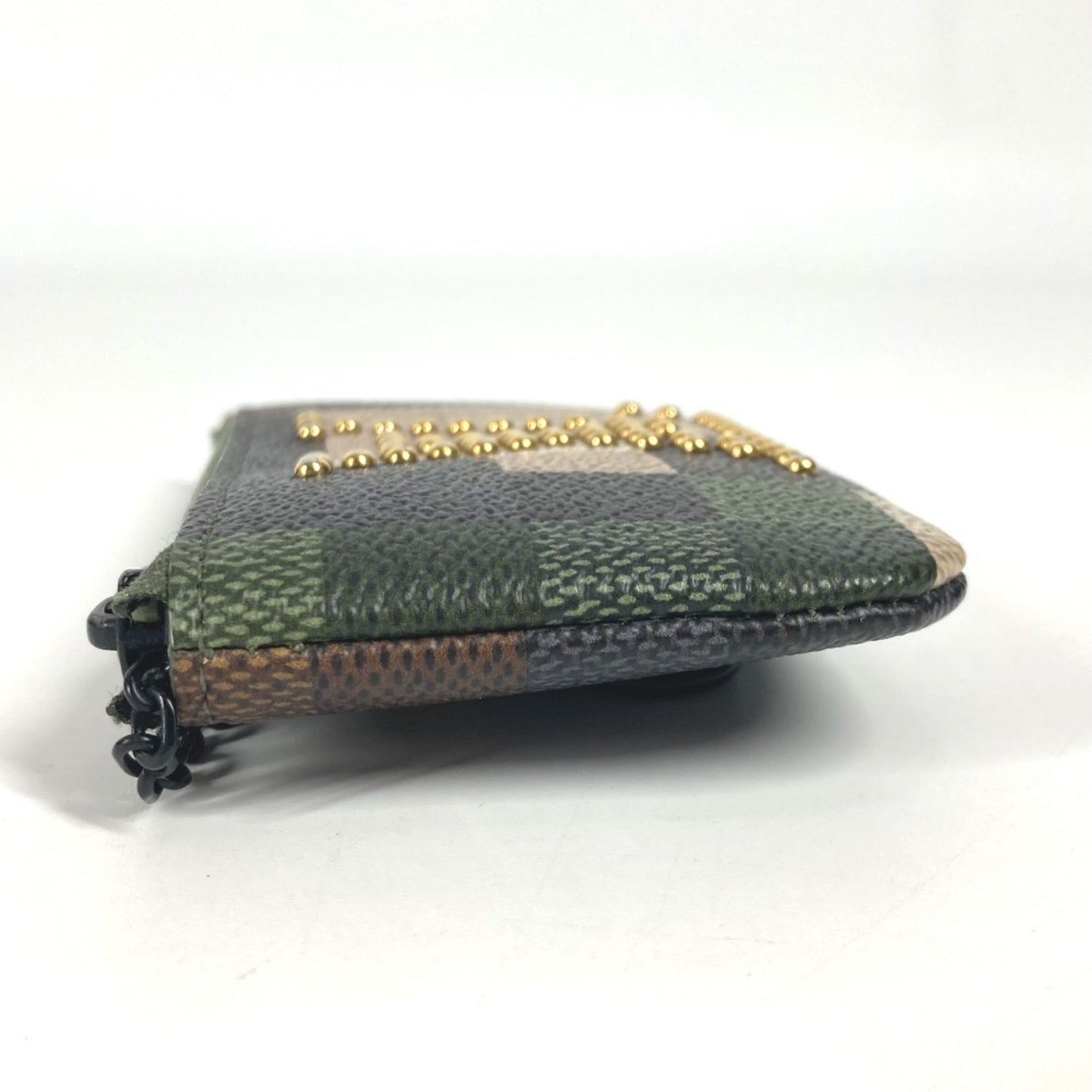 Louis Vuitton M83175 Damier Pop Pochette Cle Wallet Coin Purse Keychain Bag Charm Studs Wallet/Coin