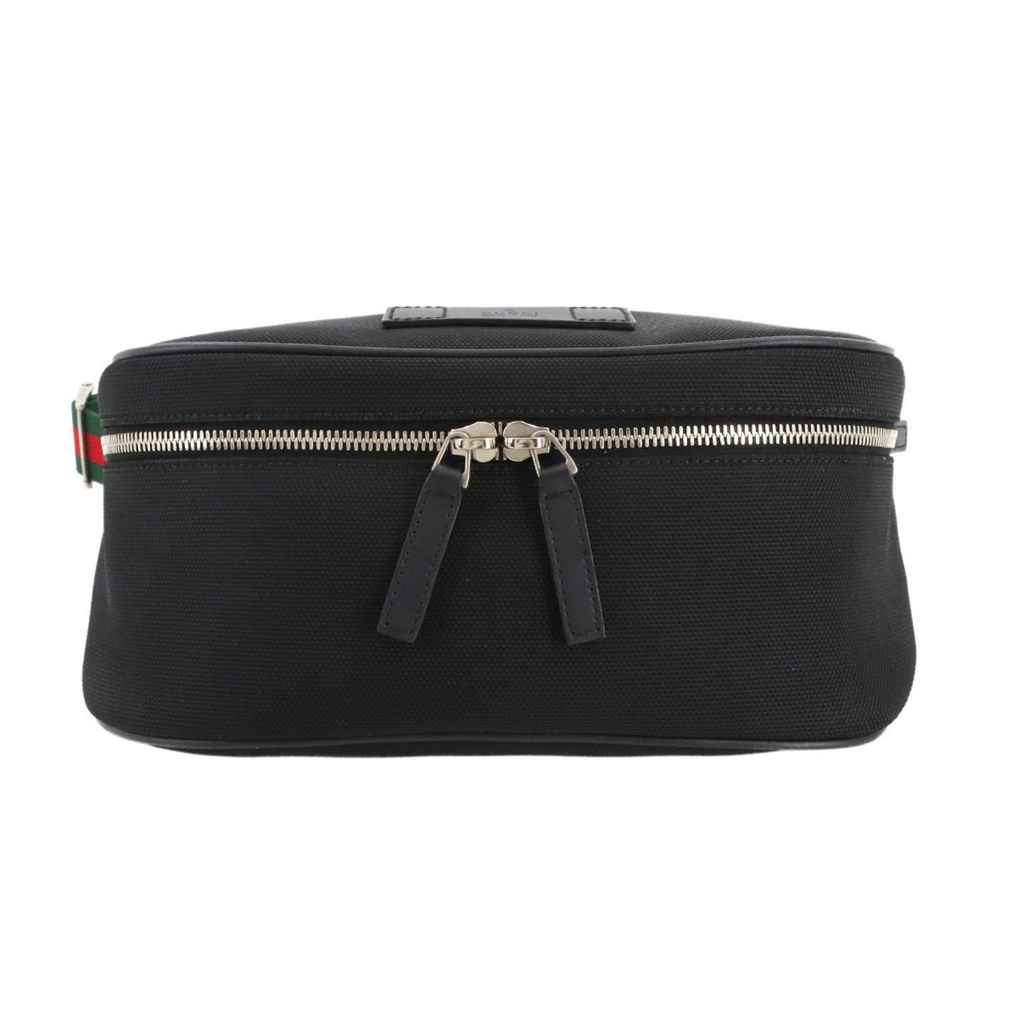 Gucci Sherry Line Waist Body Bag In Nylon Canvas And Leather