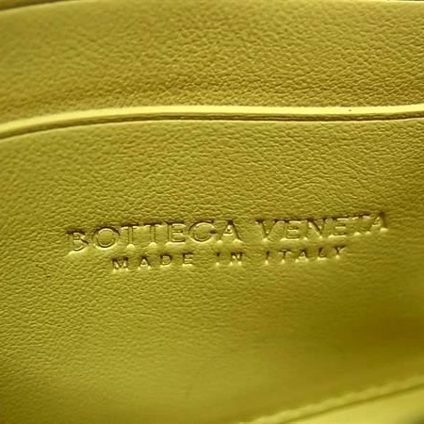 Bottega Veneta Triangle Wallet/Coin Case 651446 Pastel Yellow Leather Turn Lock