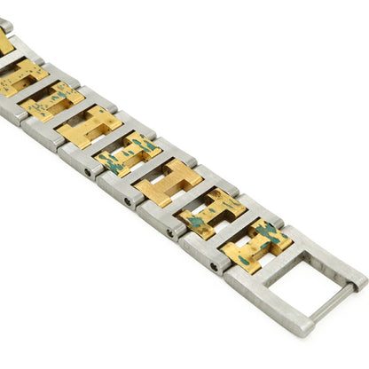 Hermes Windsor Date Ivory Dial Two-Tone Gp Stainless Steel