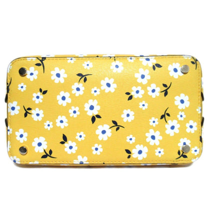 Kate Spade Darcy Fleurette Toss Small Bucket Floral Pattern 2Way Shoulder Bag Handbag Yellow