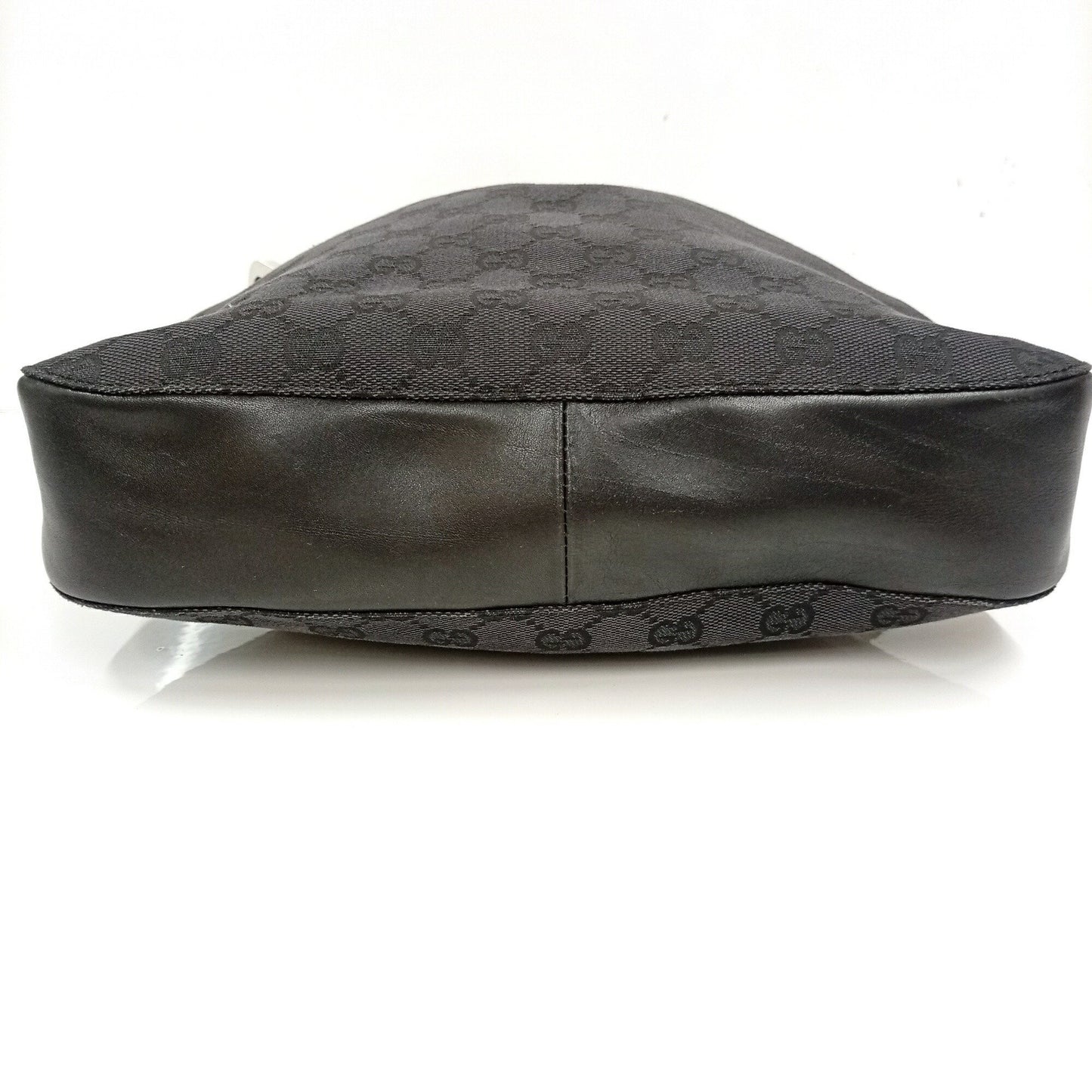 Gucci 001 3748 Handbag Gg Canvas Leather Black Ja-25117