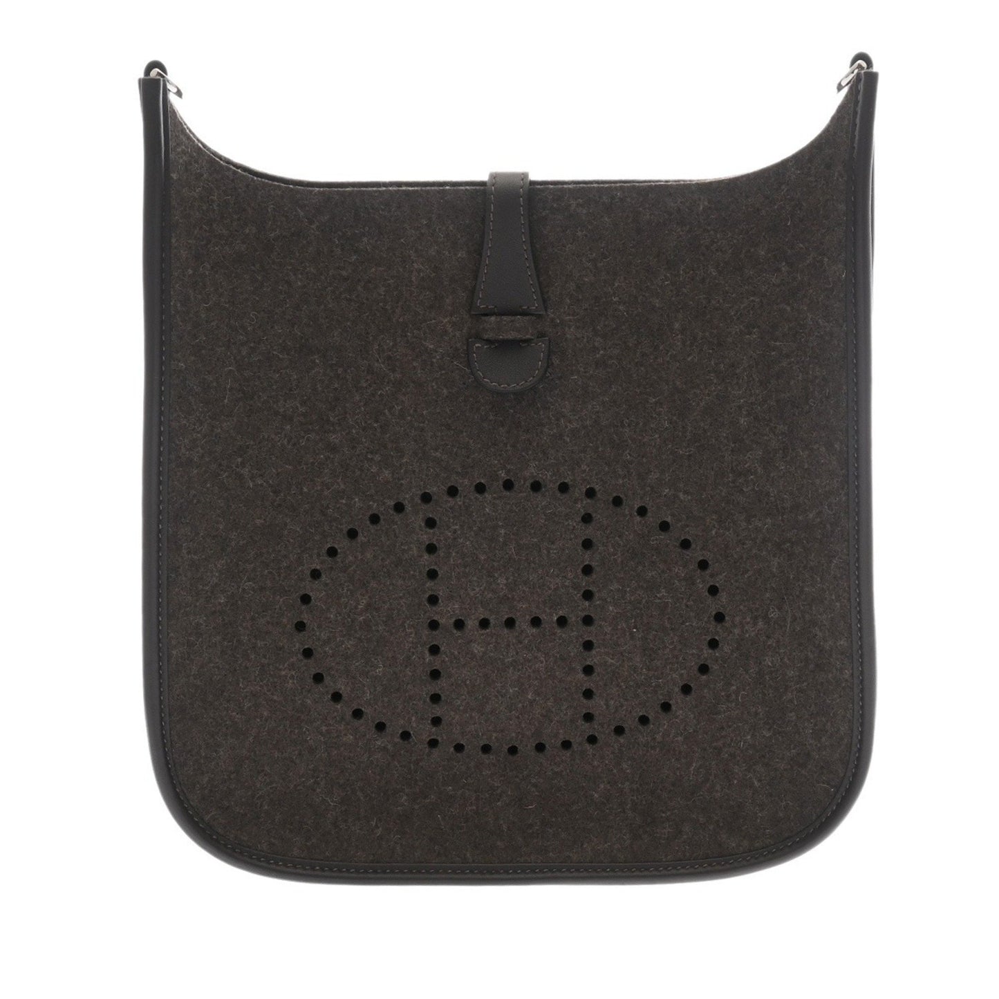 Hermes Evelyne 3 Pm Grimoire Chocolat Z Stamp (Circa 2021) Women'S Felt Swift Shoulder Bag