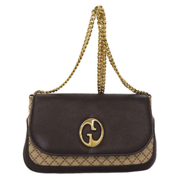 Gucci 251820 Diamante Chain Shoulder Bag Canvas