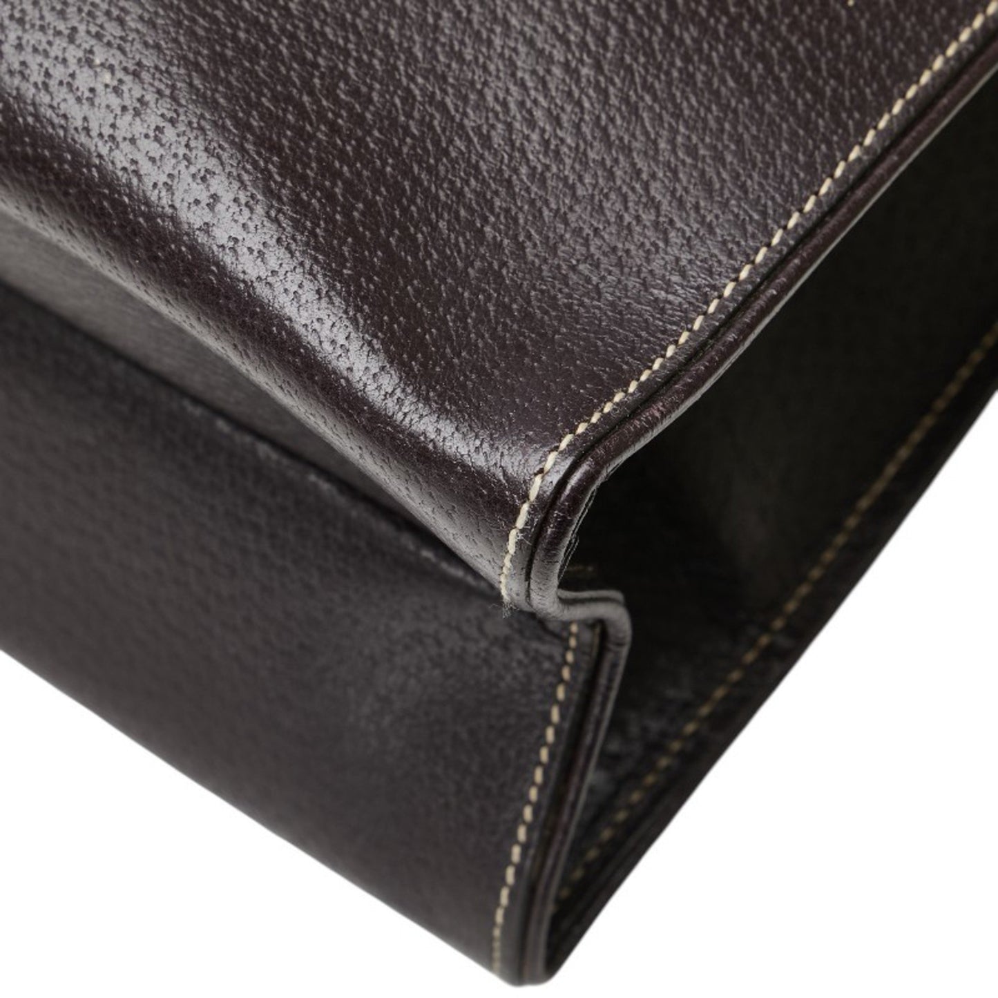 Prada Triangle Logo Plate Tote Bag Black Leather