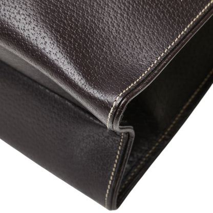 Prada Triangle Logo Plate Tote Bag Black Leather