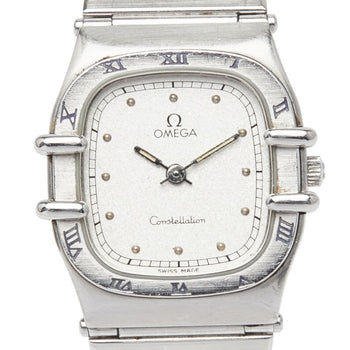 Omega Constellation Quartz Watch With Silver Dial And Stainless Steel