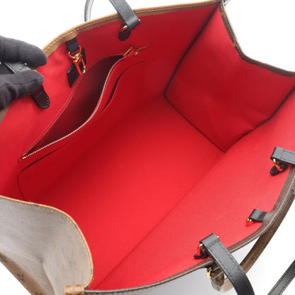 Louis Vuitton On The Go Gm Shoulder Bag In Coated Canvas And Leather With Monogram Giant Reverse