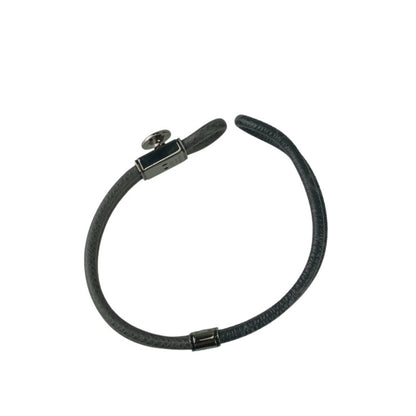 Louis Vuitton Monogram Eclipse Taiga Loop It Bracelet M6780 Black Leather