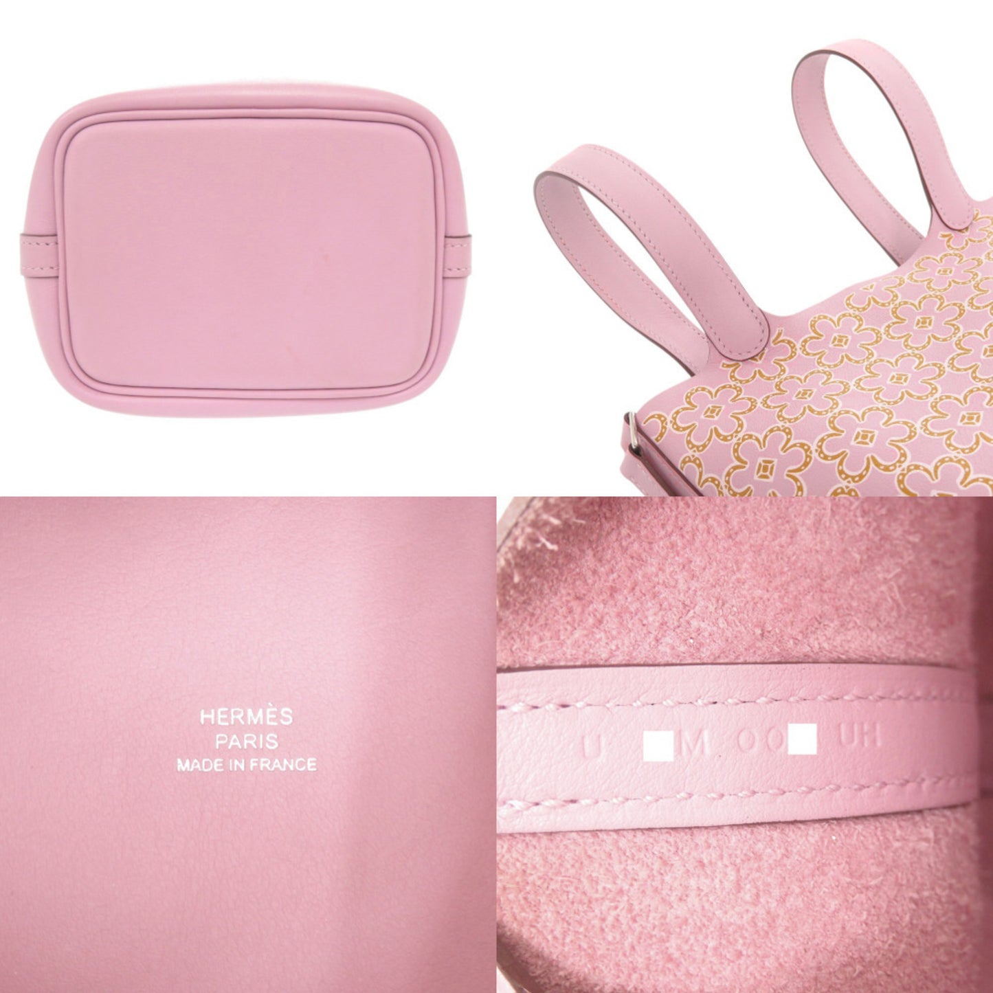 Herms Picotin Lock Micro Lucky Daisy Handbag In Swift Leather