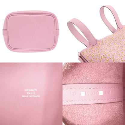 Herms Picotin Lock Micro Lucky Daisy Handbag In Swift Leather