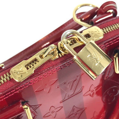 Louis Vuitton M91593 Vernis Rayeur Stripe Alma Bb 2-Way Shoulder Bag/Handbag In Patent Leather